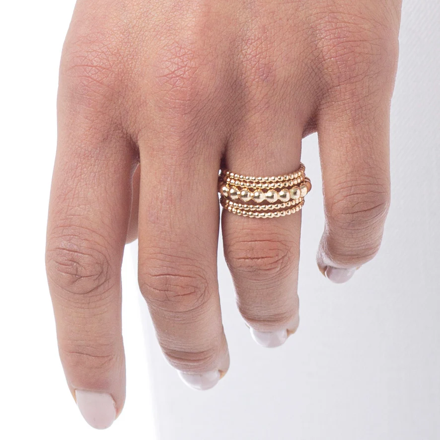 Enewton Classic Gold Bead Ring - 3mm bead
