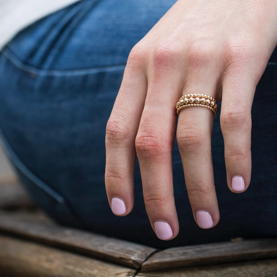 Enewton Classic Gold Bead Ring - 3mm bead