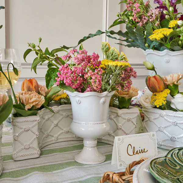 Berry & Thread Petite Parterre Garden 5" Vase - Whitewash