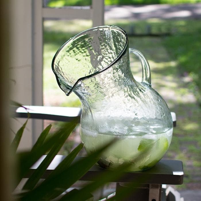Tipsy Glass Pitcher
