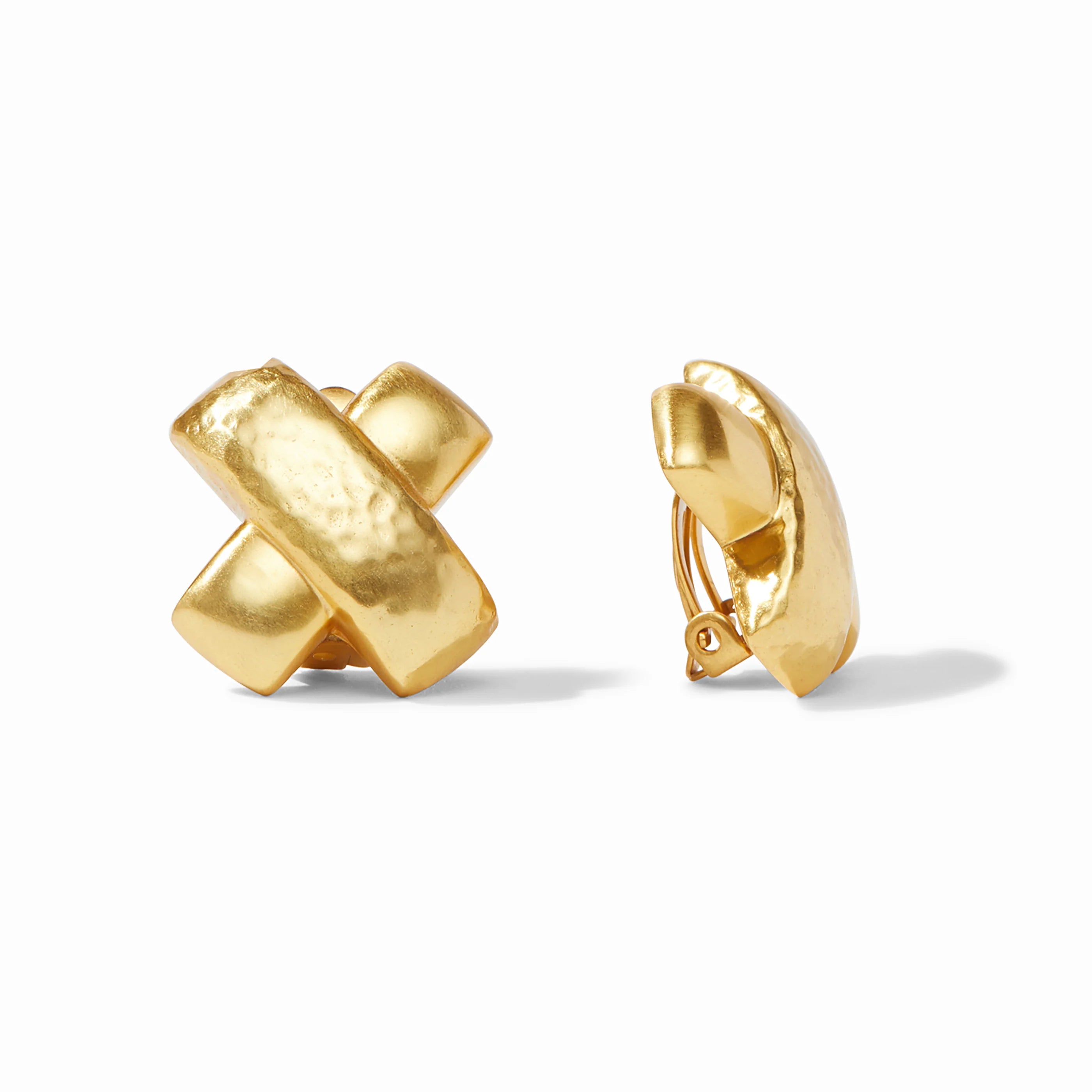 Catalina X Clip-on Gold Earrings