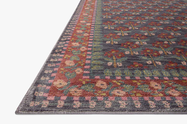 Rifle Paper Co. x Loloi Fiore Rug – Navy (2'7" x 4')