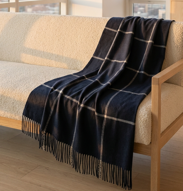 Glasgow Navy Throw