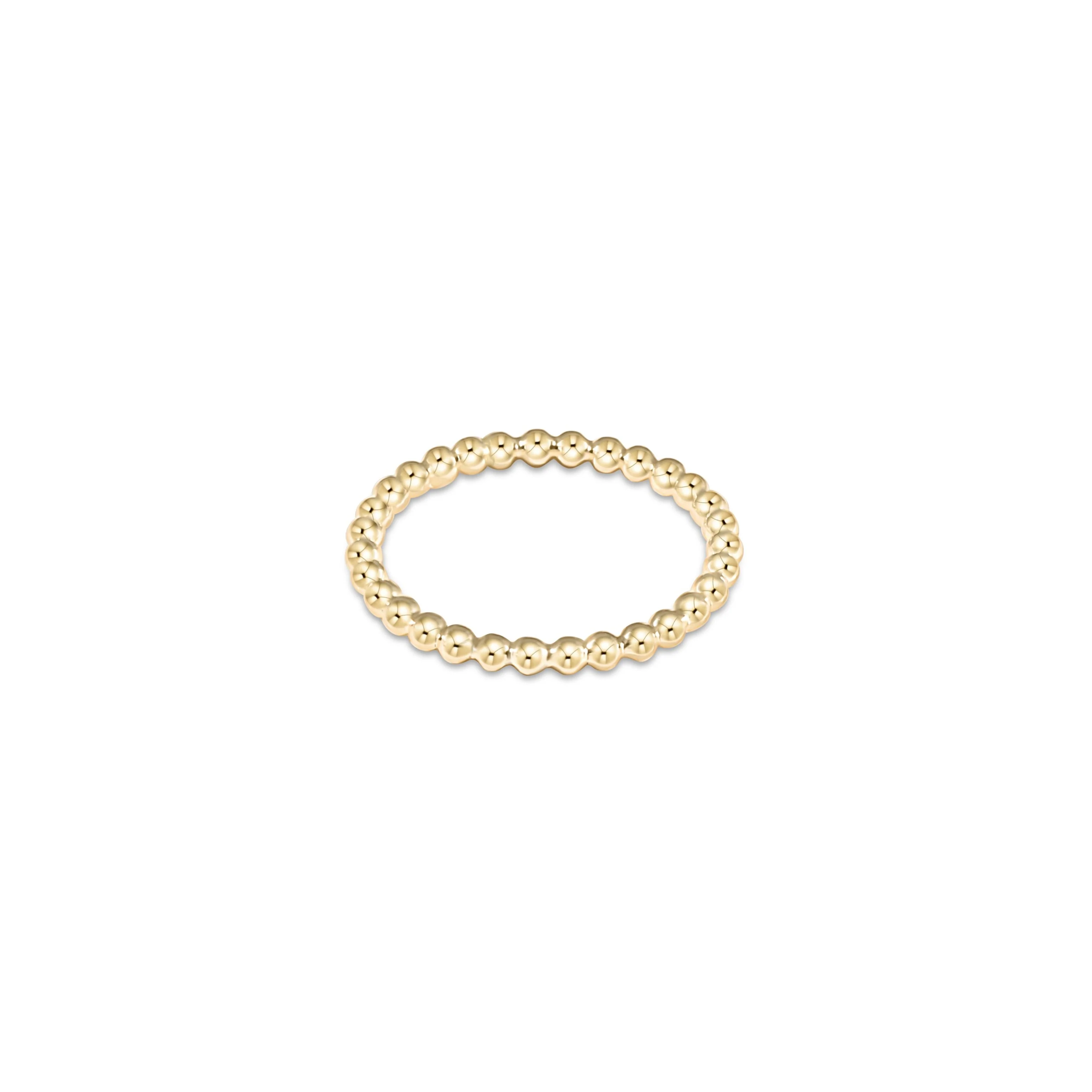 Enewton gold beaded ring - 2mm bead