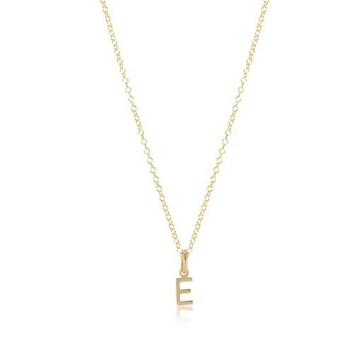 Enewton 16" necklace gold - respect gold "C" charm