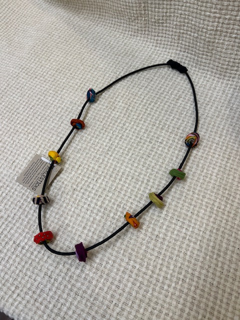 Handmade Fabric Short Millefiori Necklace