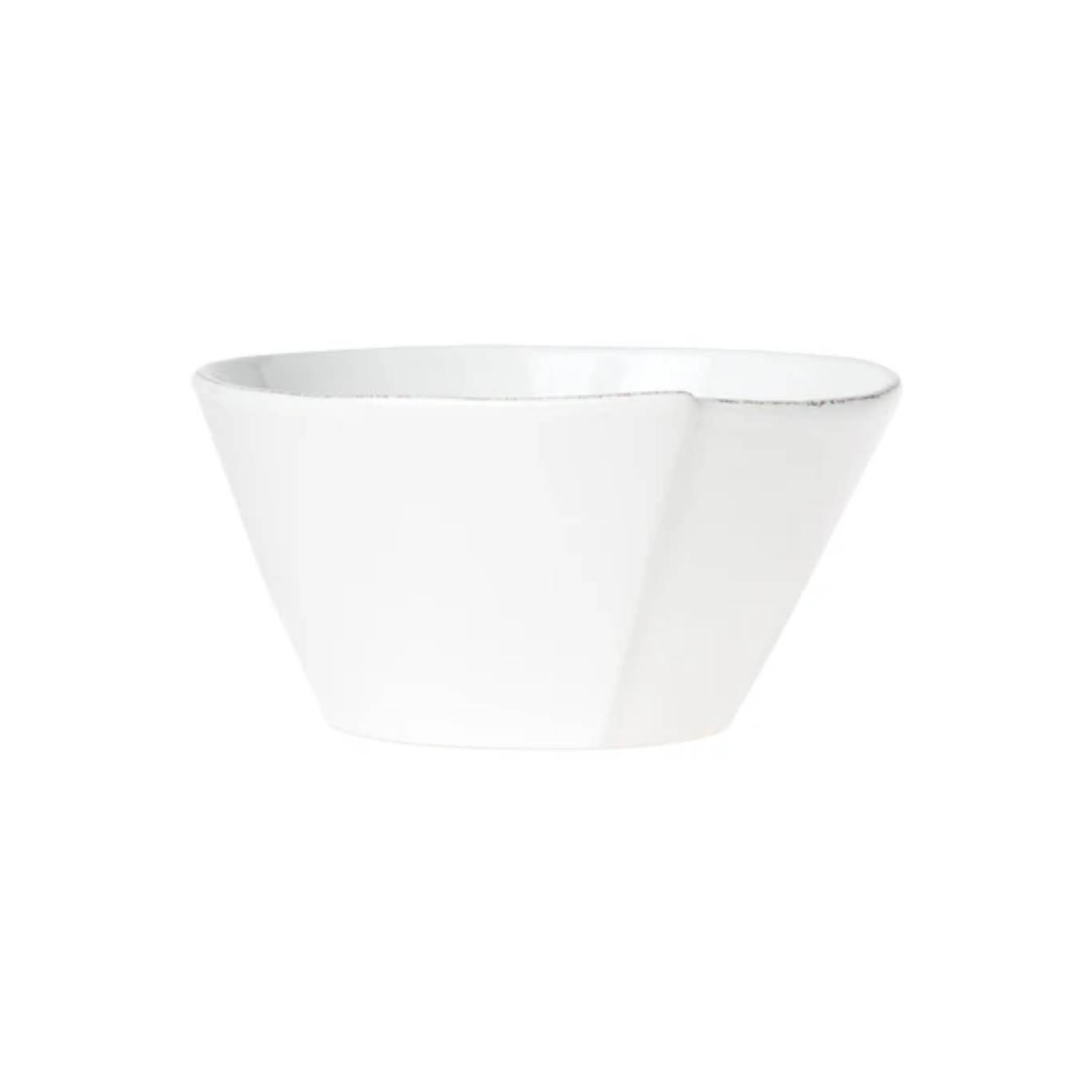 Lastra White Medium Stacking Serving Bowl