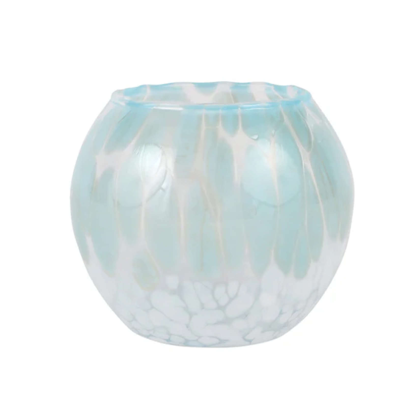 Nuvola Light Blue/White Round Vase