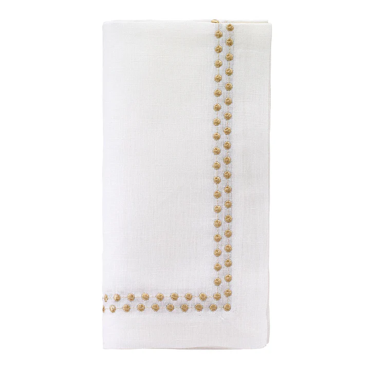 GOLD PEARLS NAPKINS - SET OF 4