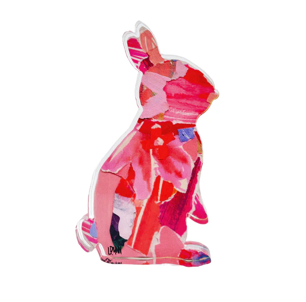 PINK STANDING ACRYLIC BUNNY