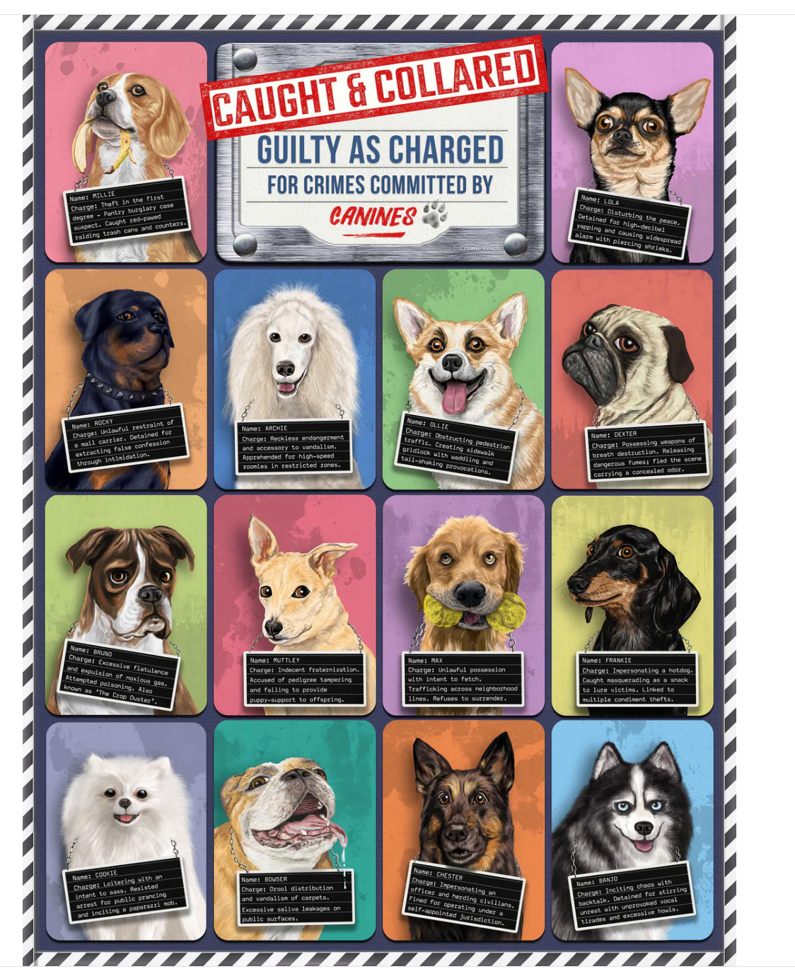 Dogs Caught & Collared Puzzle- 500 Piece