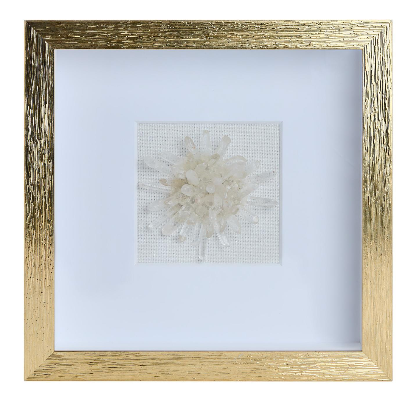 Cluster of Crystal Flower Shadowbox Art