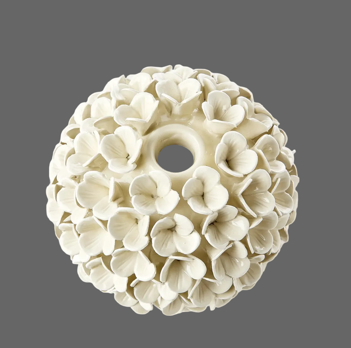 White Hydrangea Bud Vase/Candleholder (each)