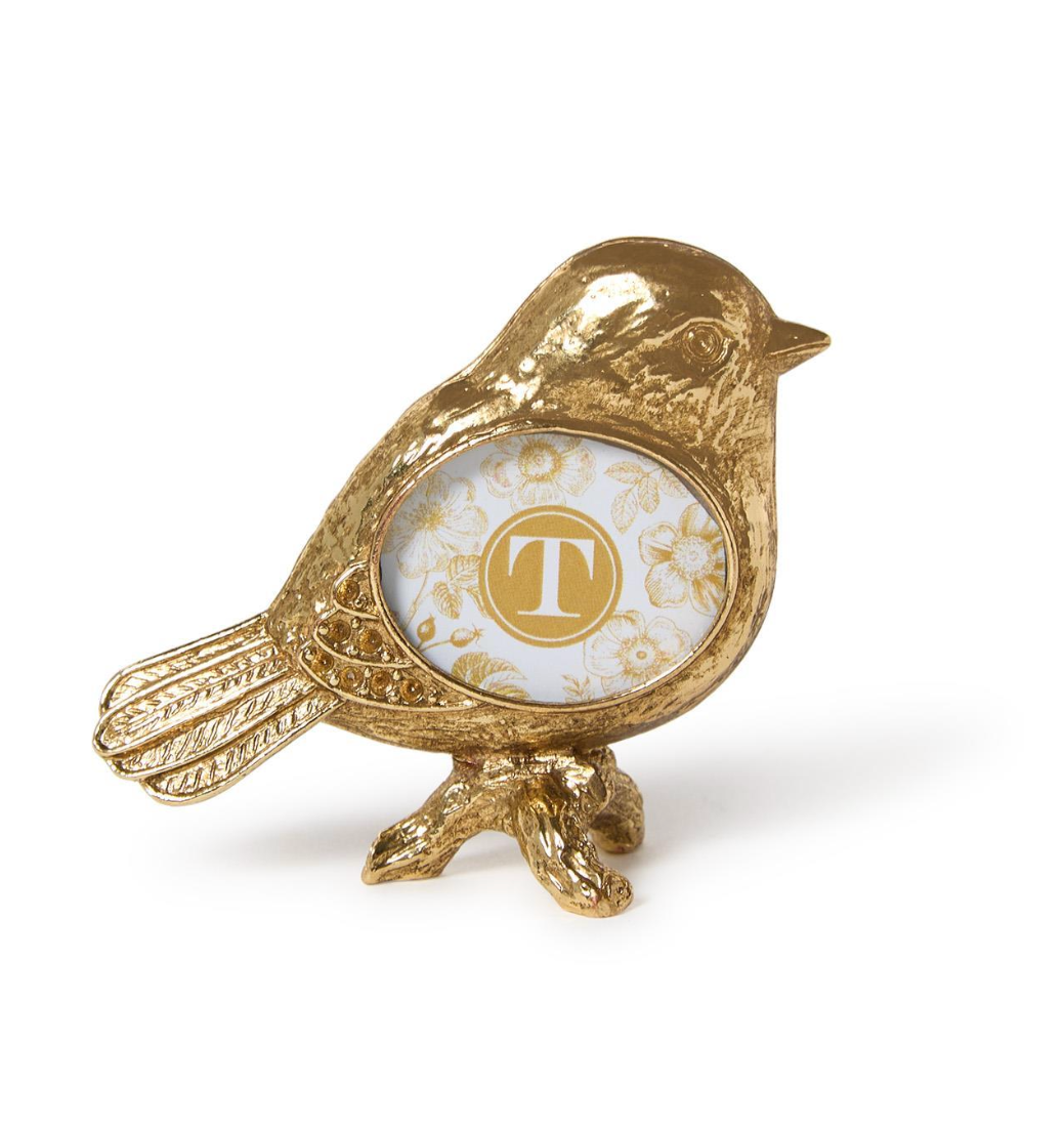 Gold bird photo frame