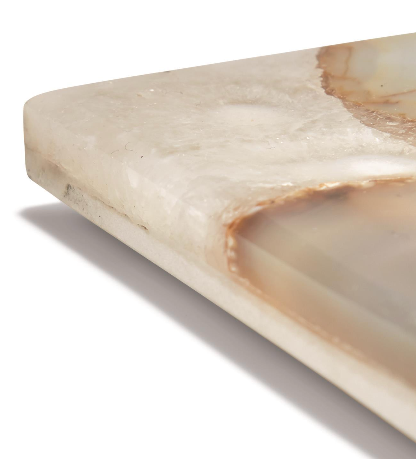 Agate and Marble Quartz drink coasters - Set of 4