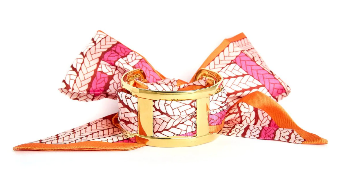 Wyatt Pink/Orange Scarf Cuff
