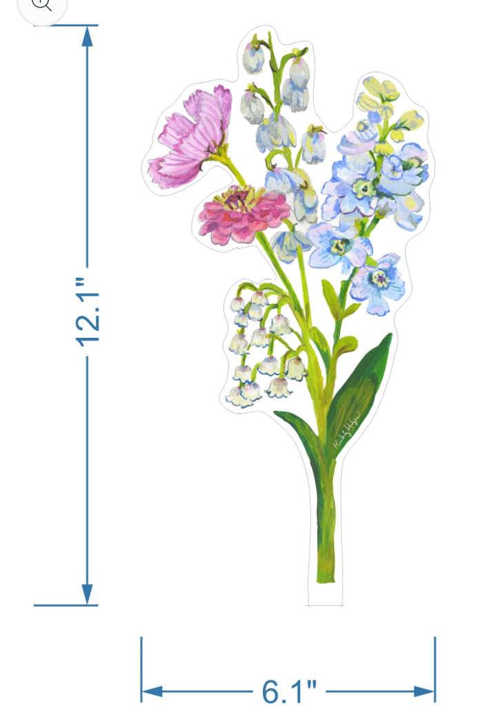 Delphine Acrylic Flower Floral, Large