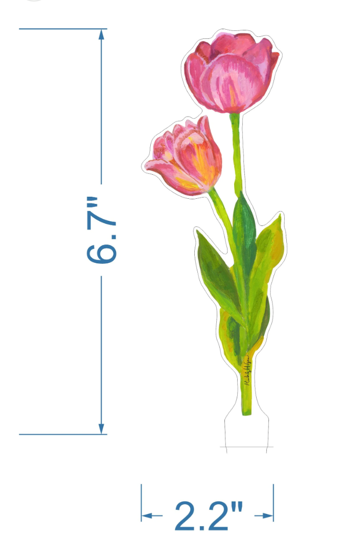 Pink Tulip Acrylic Flower, Large