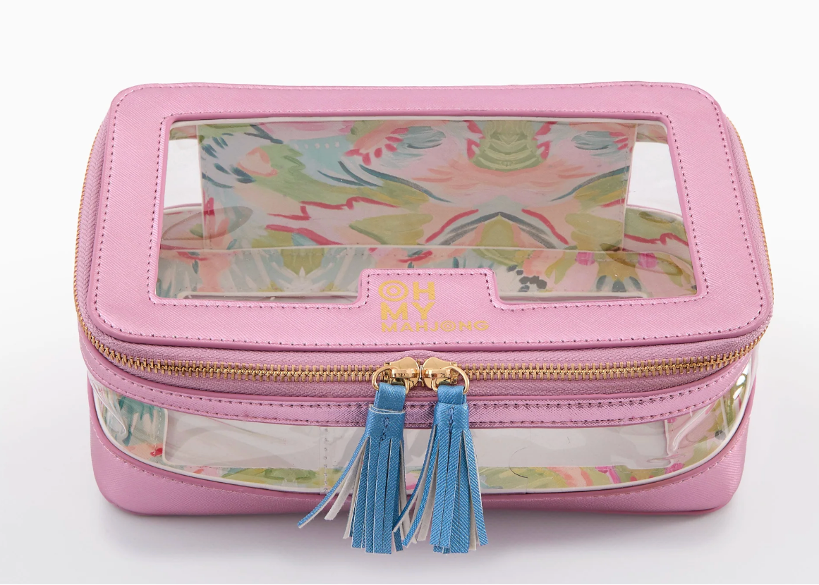 Metallic Light Pink Tile Storage Bag