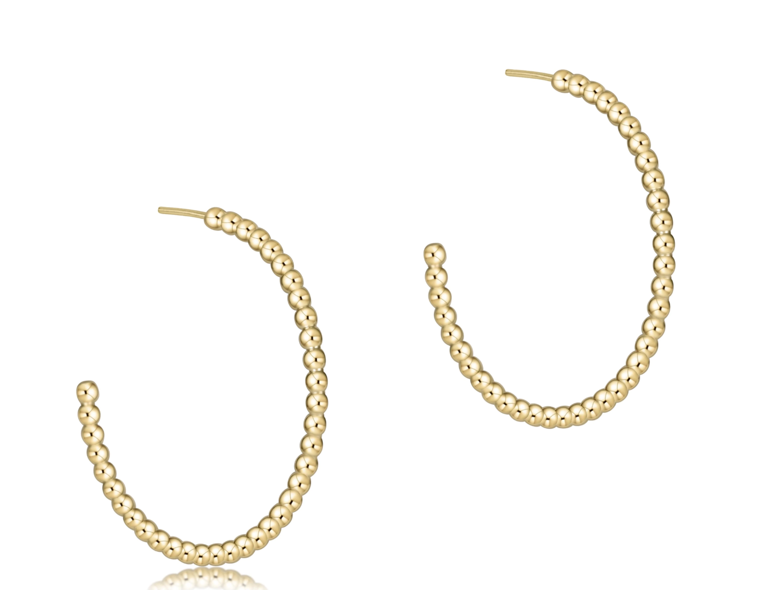 Bead CL 1.25" Post Hoop Earrings