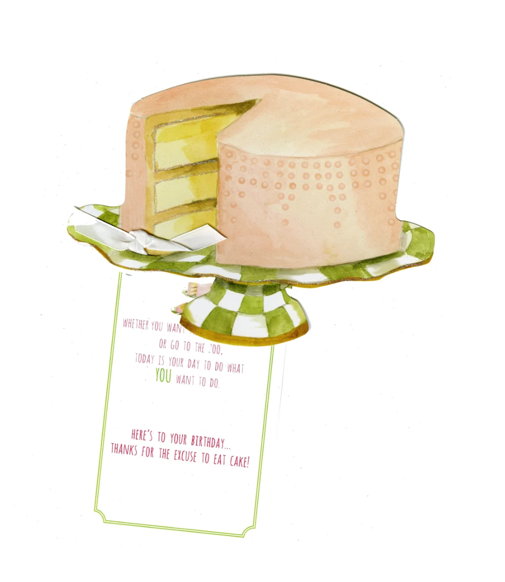 Pink Cake Birthday Card