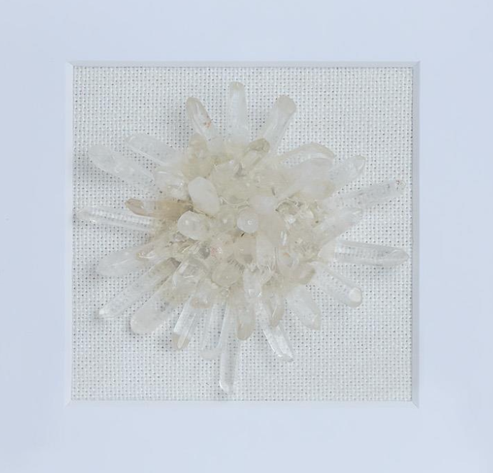Cluster of Crystal Flower Shadowbox Art