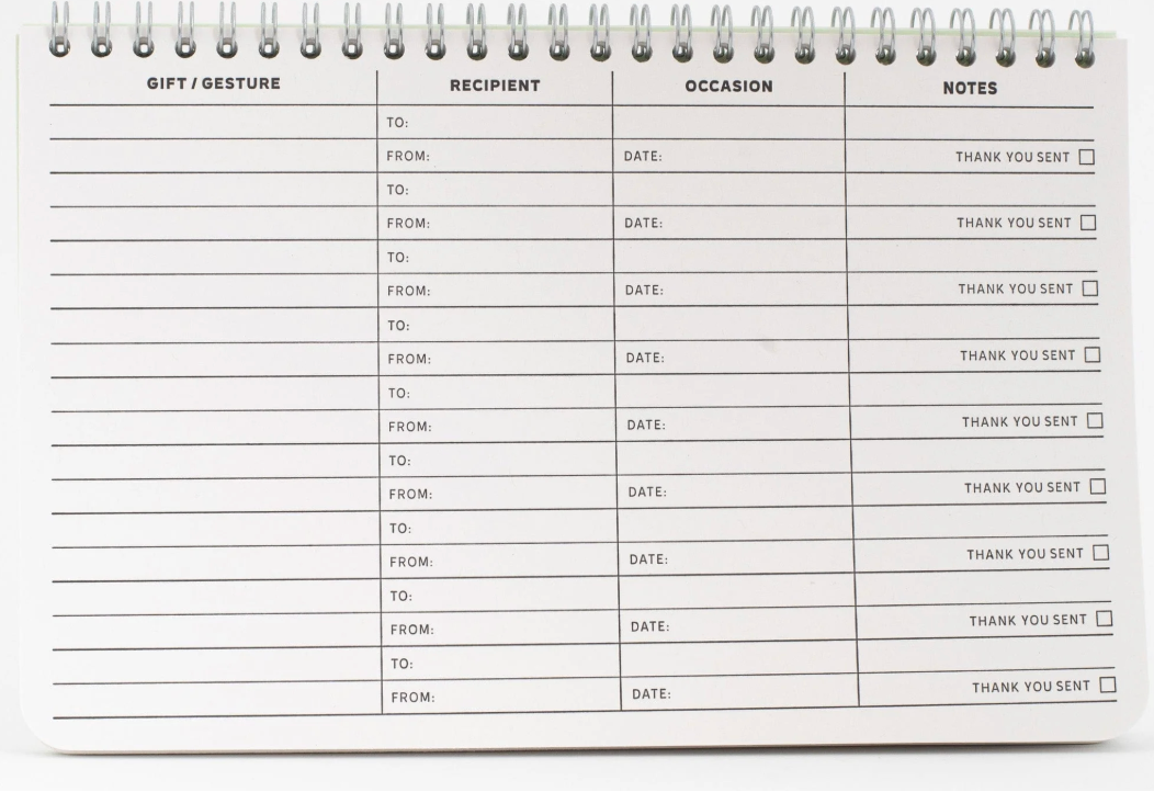 Log Book of Gifts And Thanks