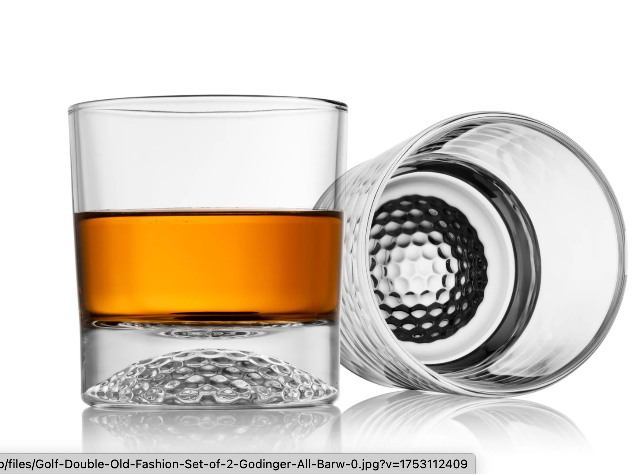 Golf Double Old Fashion and Decanter Set