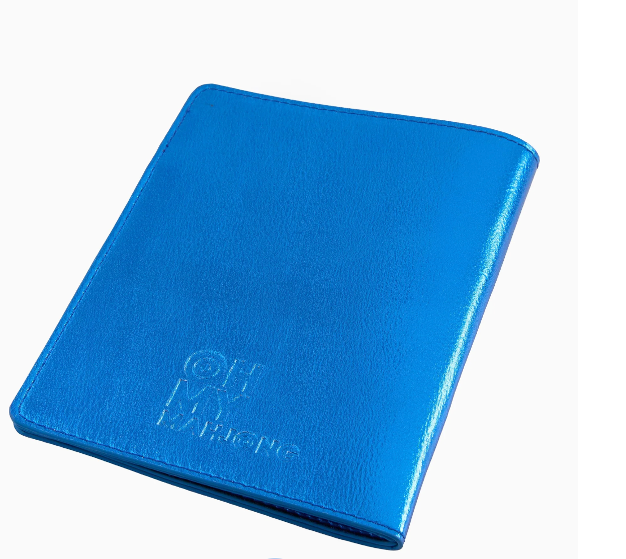 Metallic Blue Mahjong Card Folio