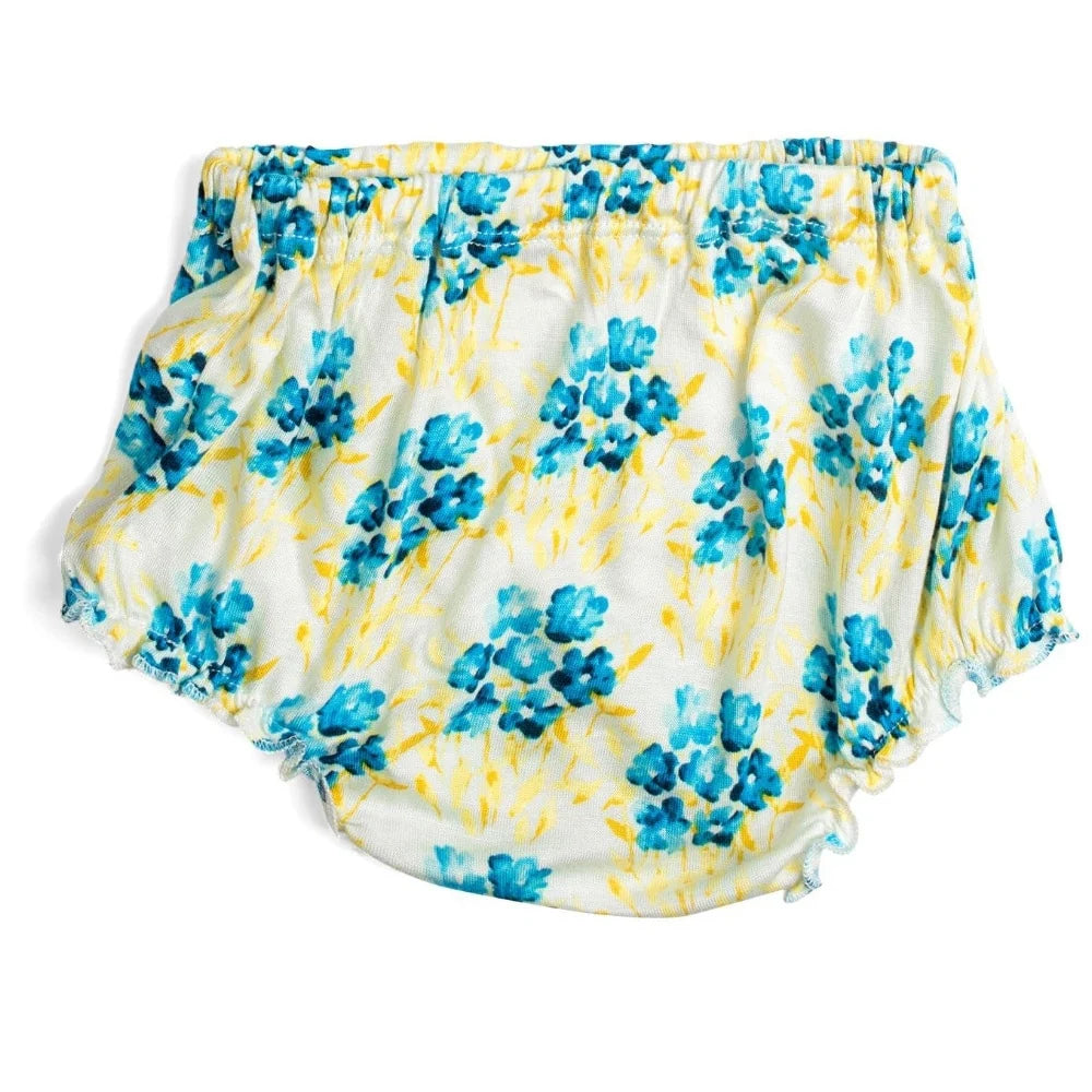 Sky Floral Bamboo Dress & Bloomer Baby Set 6-12 mo