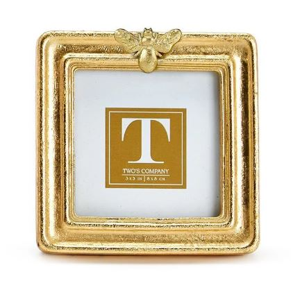 Golden Bee Gold Leaf Finish Photo Frame - Square