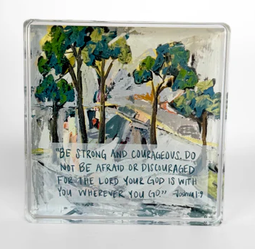 Joshua 1:9 Acrylic Scripture Block