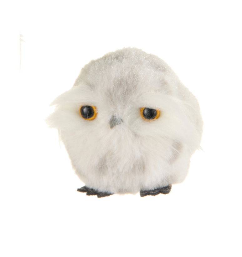 Speckled Owl Ornament - Open Eye