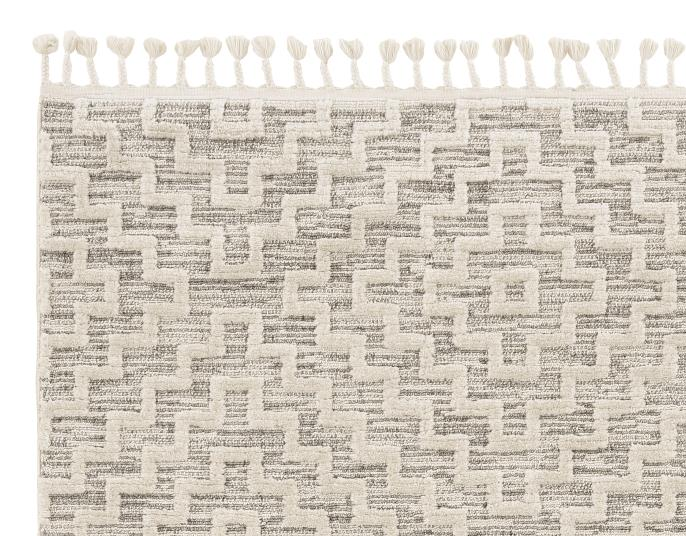 Willow Geometric Area Rug Ivory/Grey (8'9" x 13')