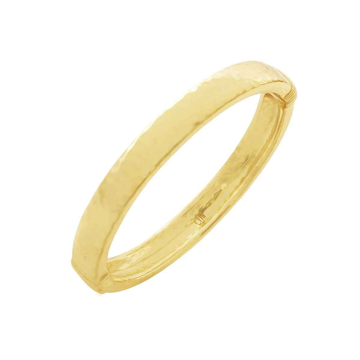 Cleopatra Oval Hinged Bangle - Gold - Medium/Large