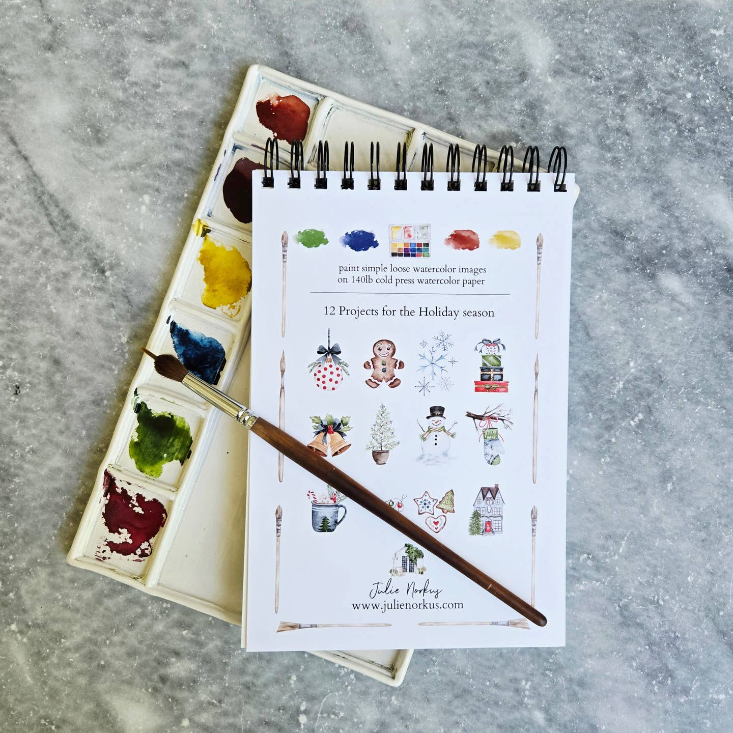 Christmas Watercolor Workbook