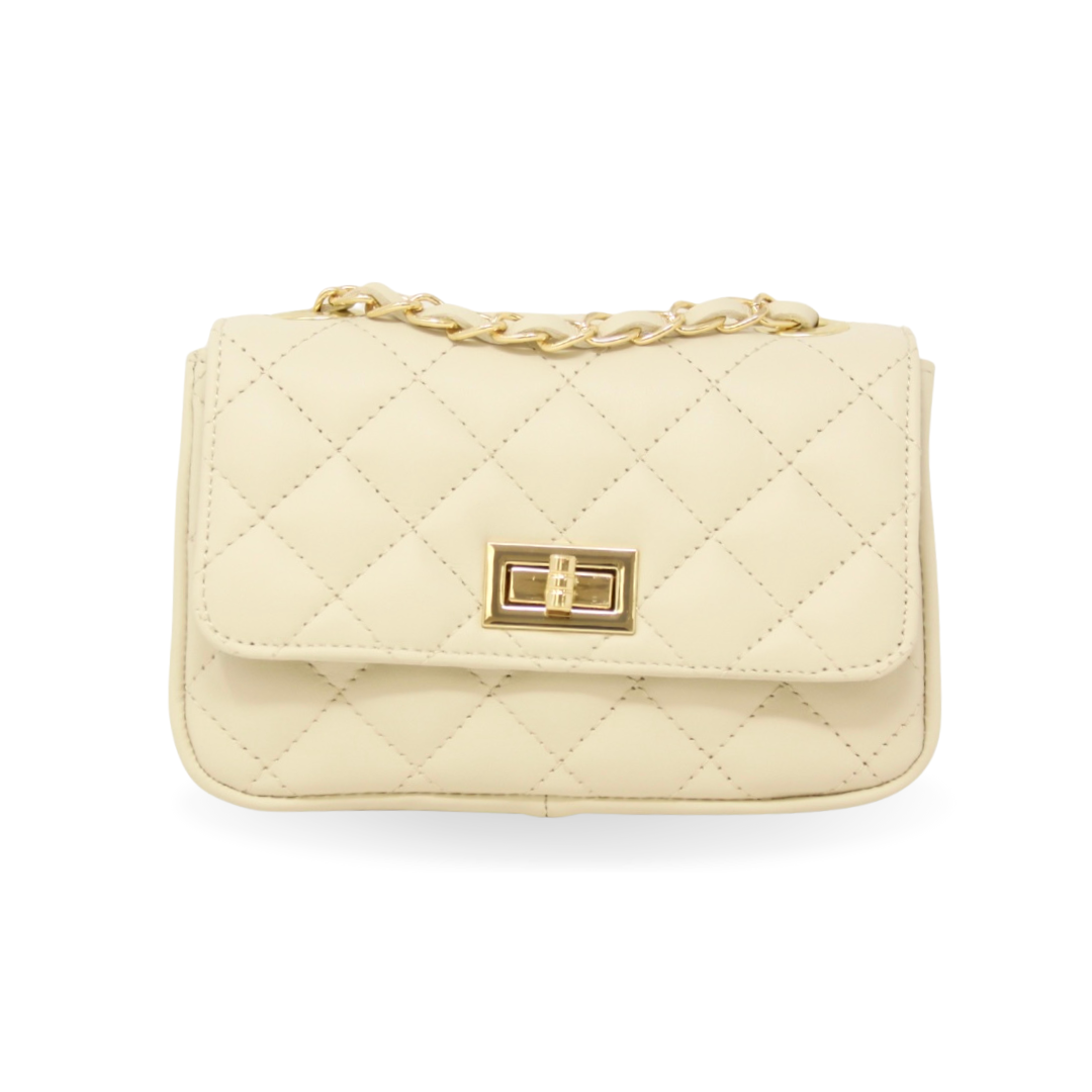 GF1195 GENUINE ITALIAN LEATHER EVENING CROSSBODY: GOLD