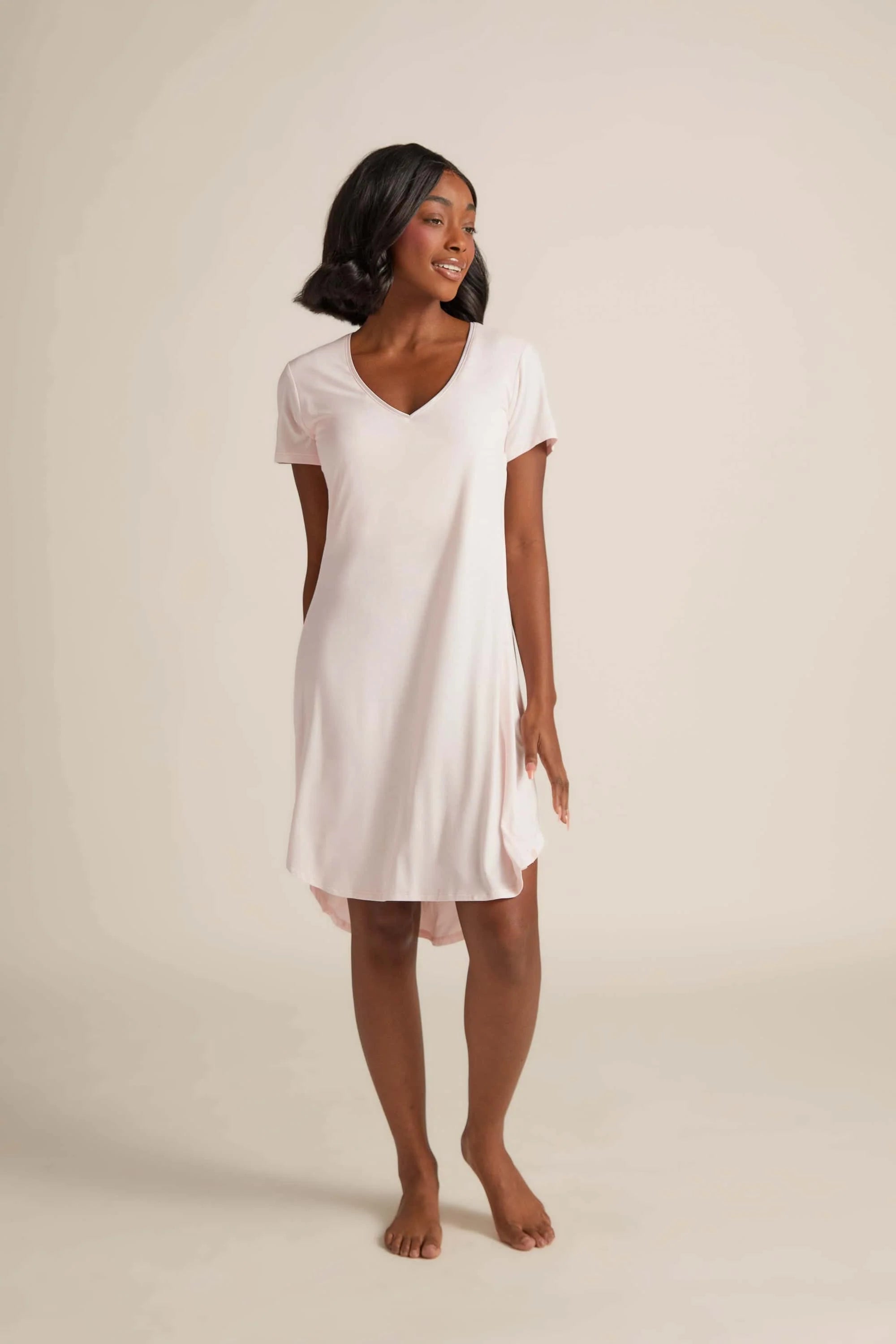 Pink Claire Bamboo Nightgown -Large