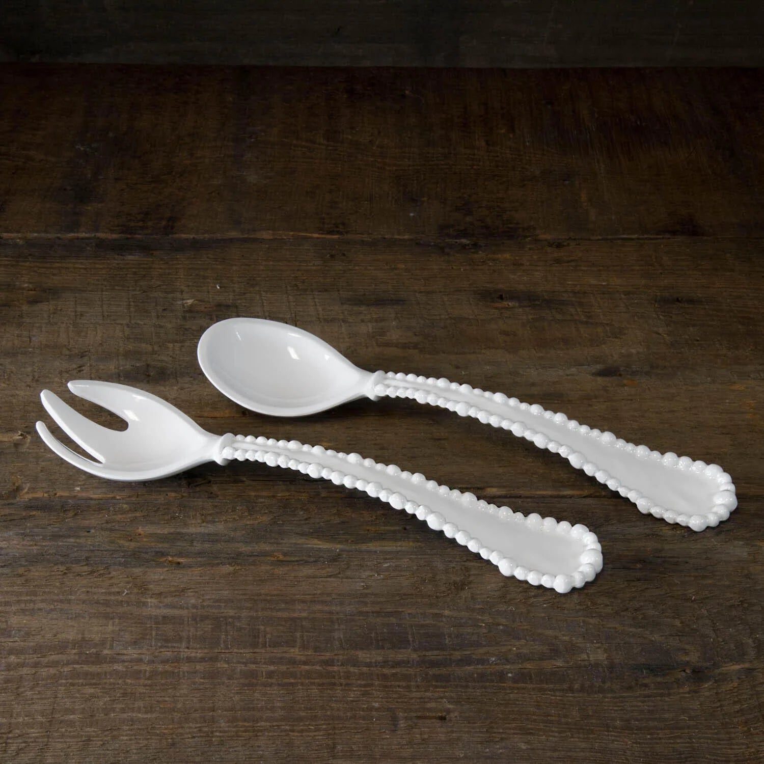 VIDA Alegria Large Salad Servers -White