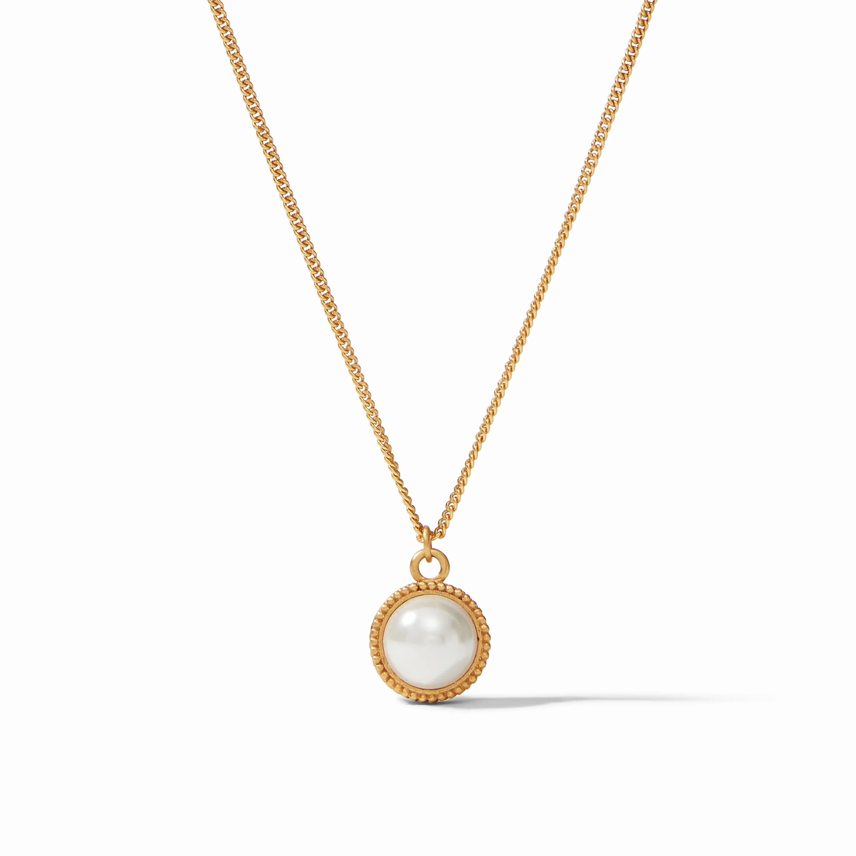 Fleur-de-Lis Solitaire Necklace -Pearl