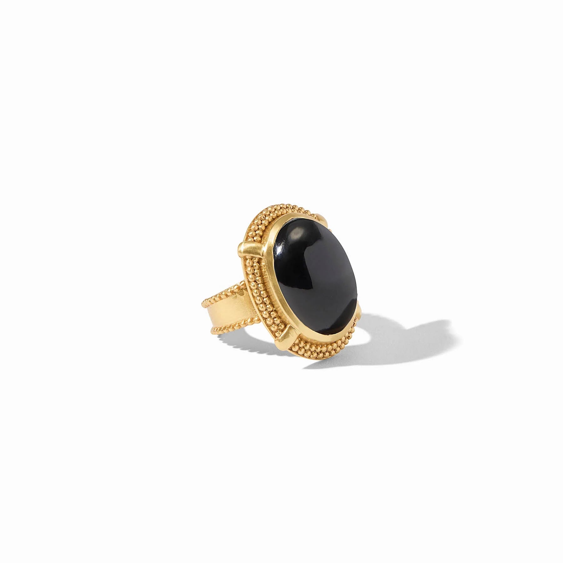 Cabochon Obsidian Statement Ring -Size 8