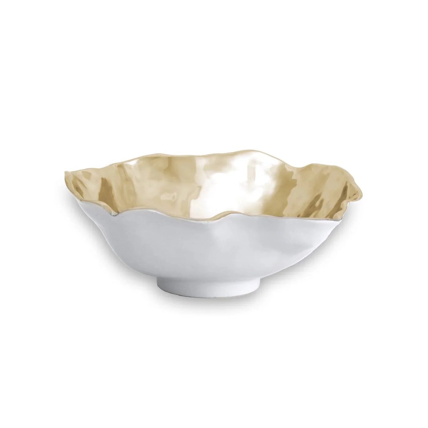 THANNI Maia Large Bowl -White/Gold