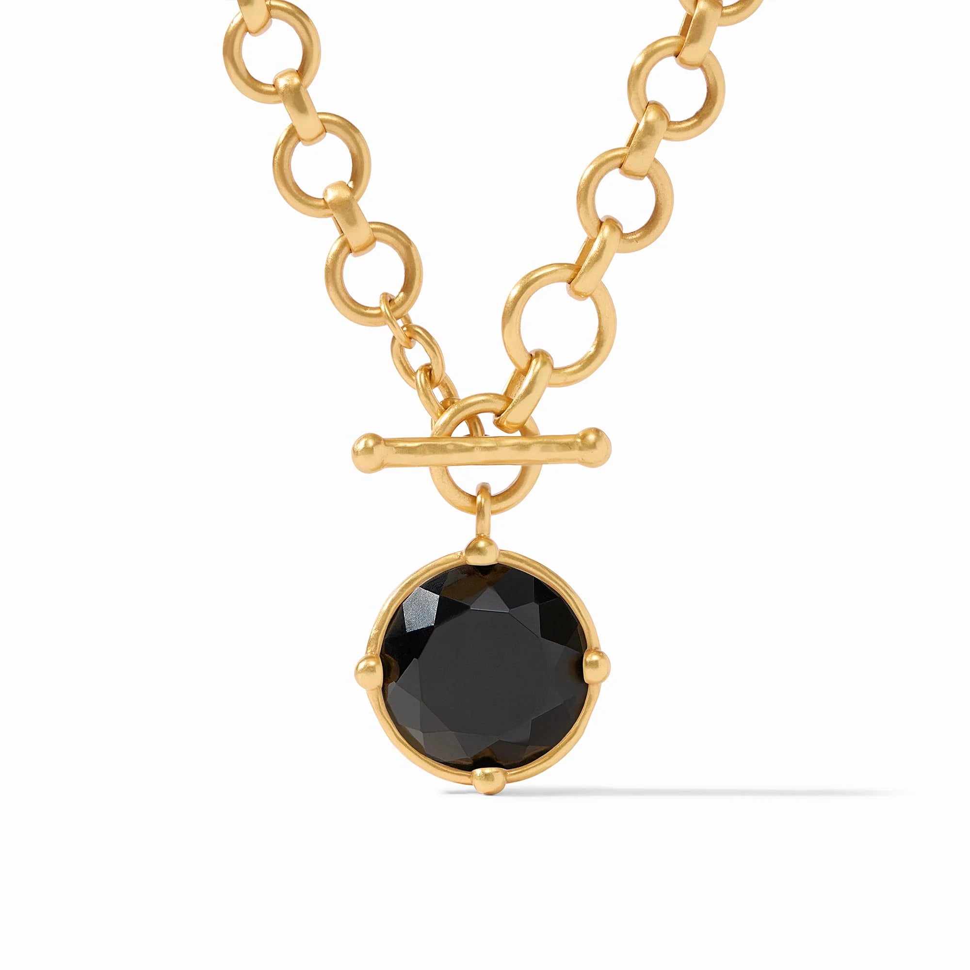 Honeybee Demi Necklace -Obsidian
