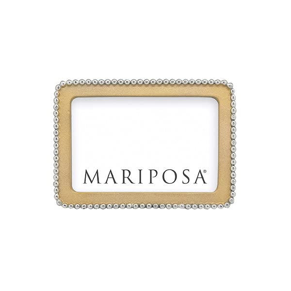 Beaded 4x6 Gold Frame