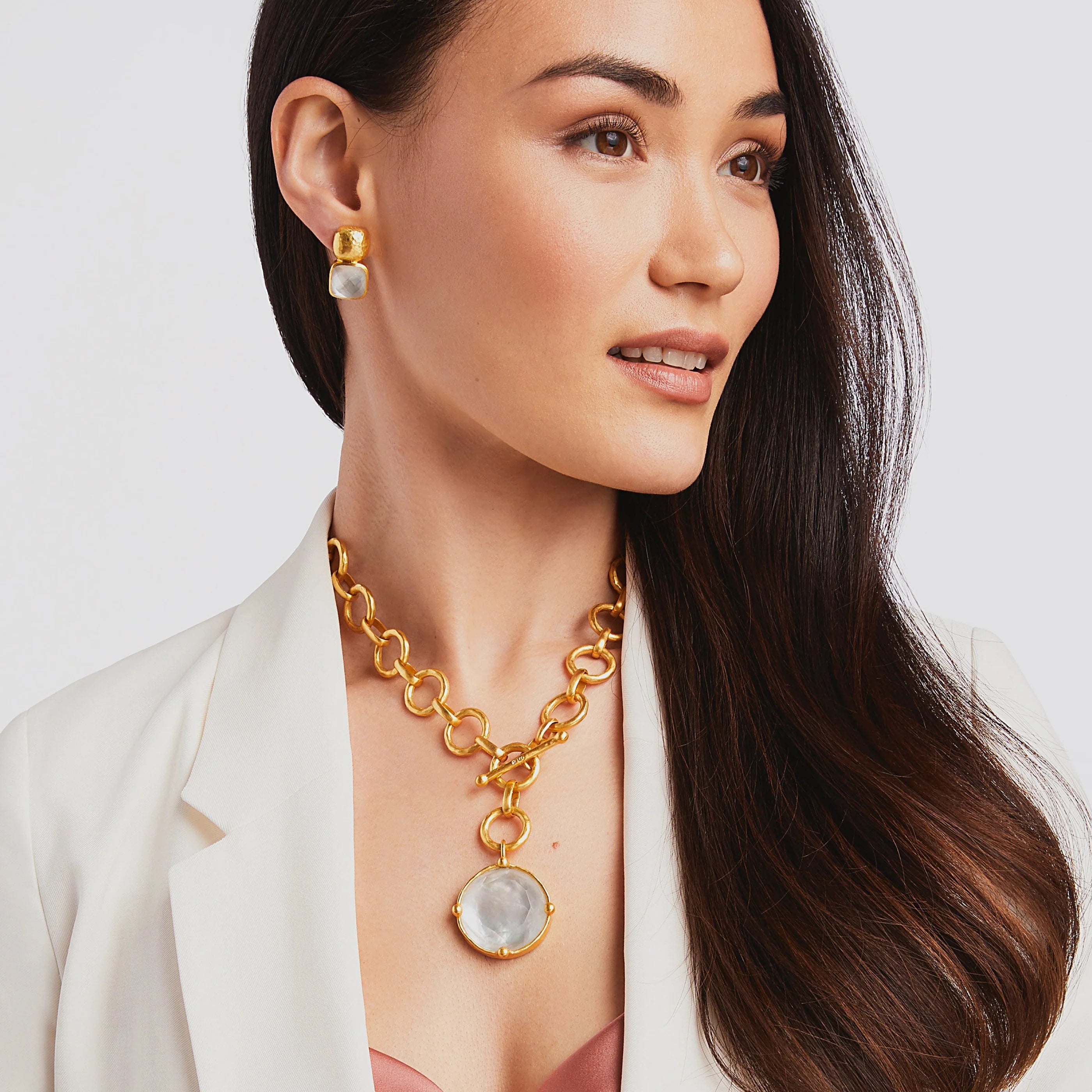 Honeybee Statement Necklace -Blue