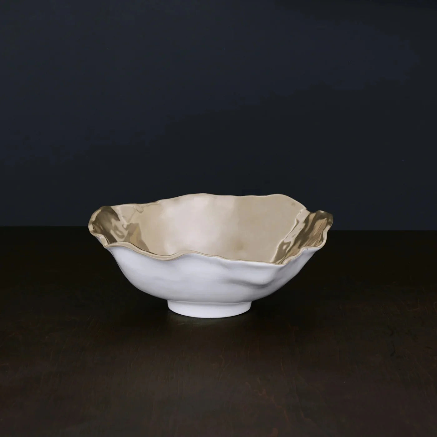 THANNI Maia Large Bowl -White/Gold