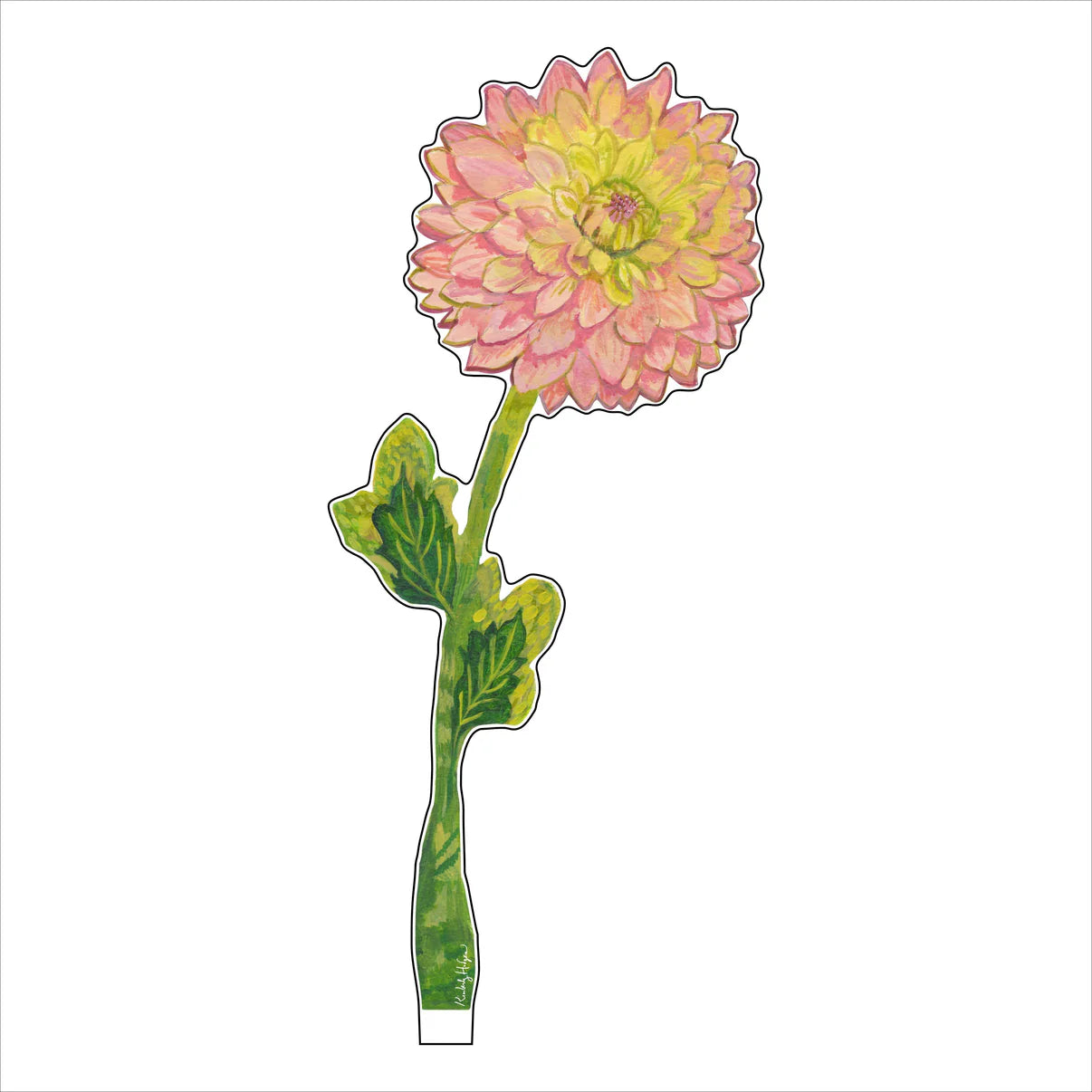 Cafe Au Lait Dahlia Acrylic Single Flower-Small