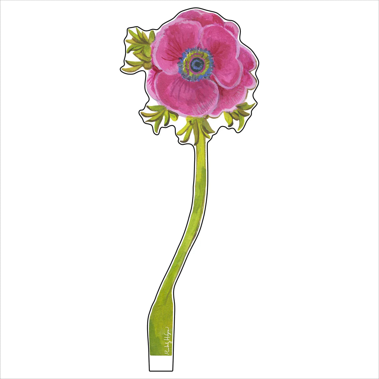 Magenta Anemone Acrylic Single Flower-Small