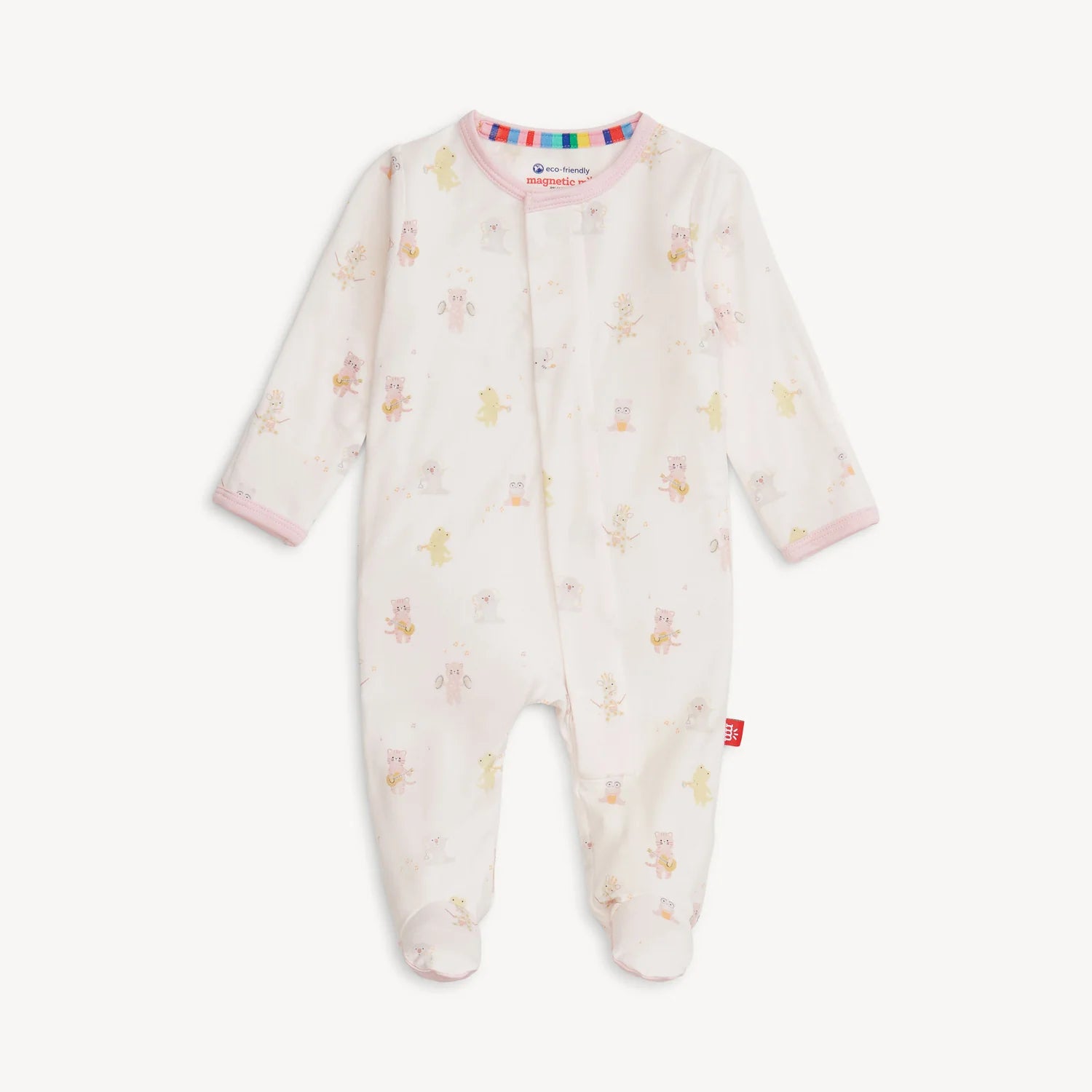 Baby Beats Pink Magnetic Footie - 3-6M