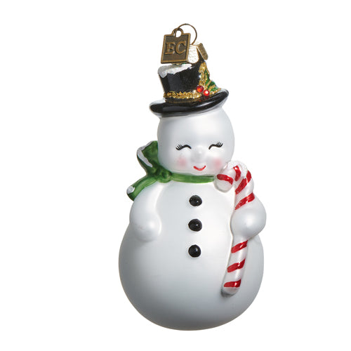 Snowman Blow Mold Ornament -4.5"